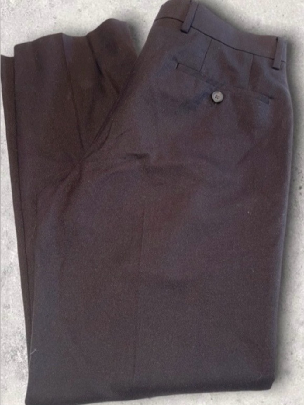 Ralph Lauren Men’s Dark Black Dress Pants - Flat Front Size 32x30L